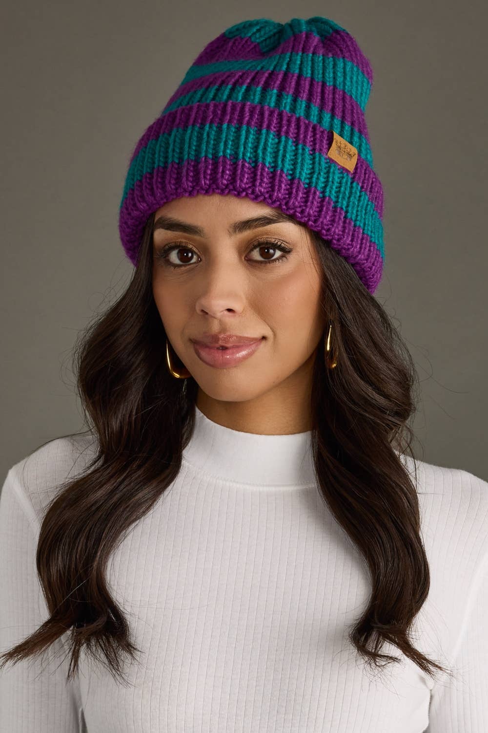 Striped Knit Beanie
