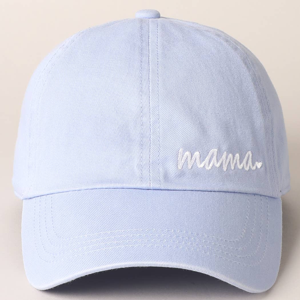 Mama Letters Embroidered Baseball Cap: HOT PINK / ONE SIZE
