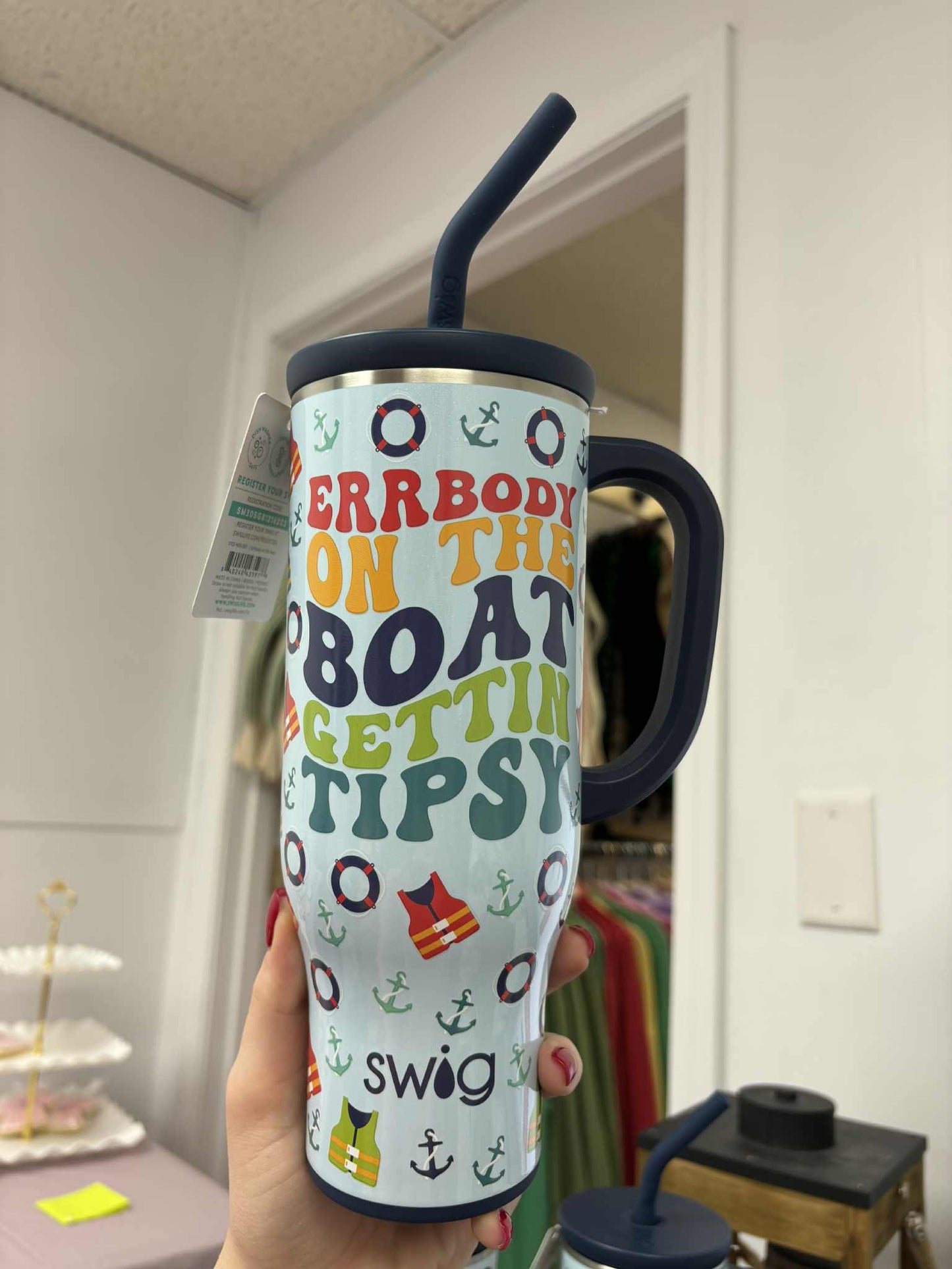 Errbody on the boat gettin tipsy 30oz mega mug