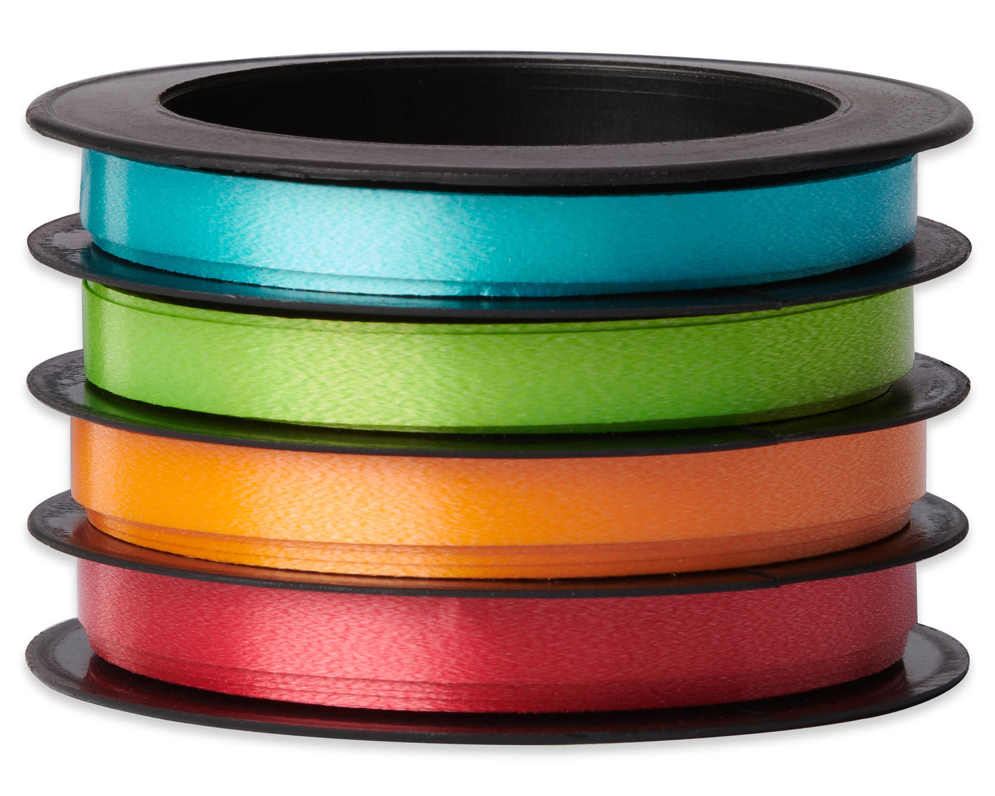 Curling Poly Ribbon Red, Orange, Aqua, Lime Green
