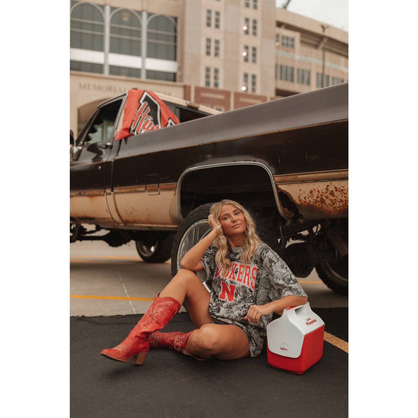 Huskers N Camo Tee