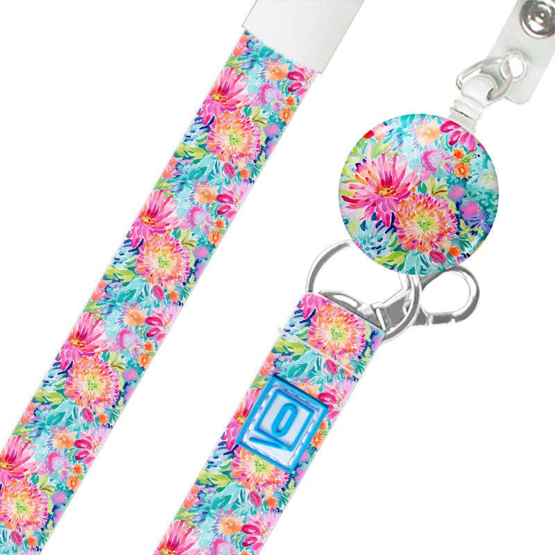 LUXE Lanyard Preppy Floral