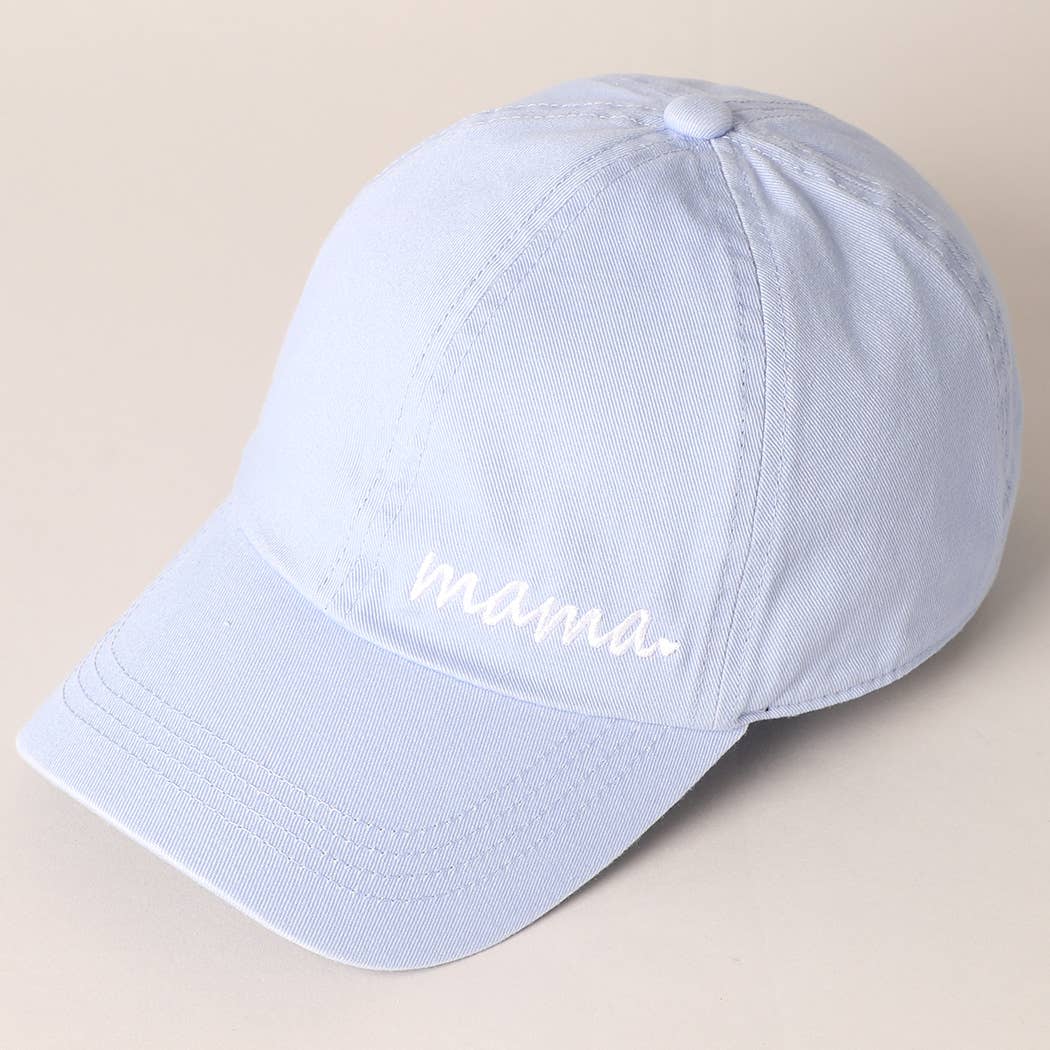 Mama Letters Embroidered Baseball Cap: HOT PINK / ONE SIZE