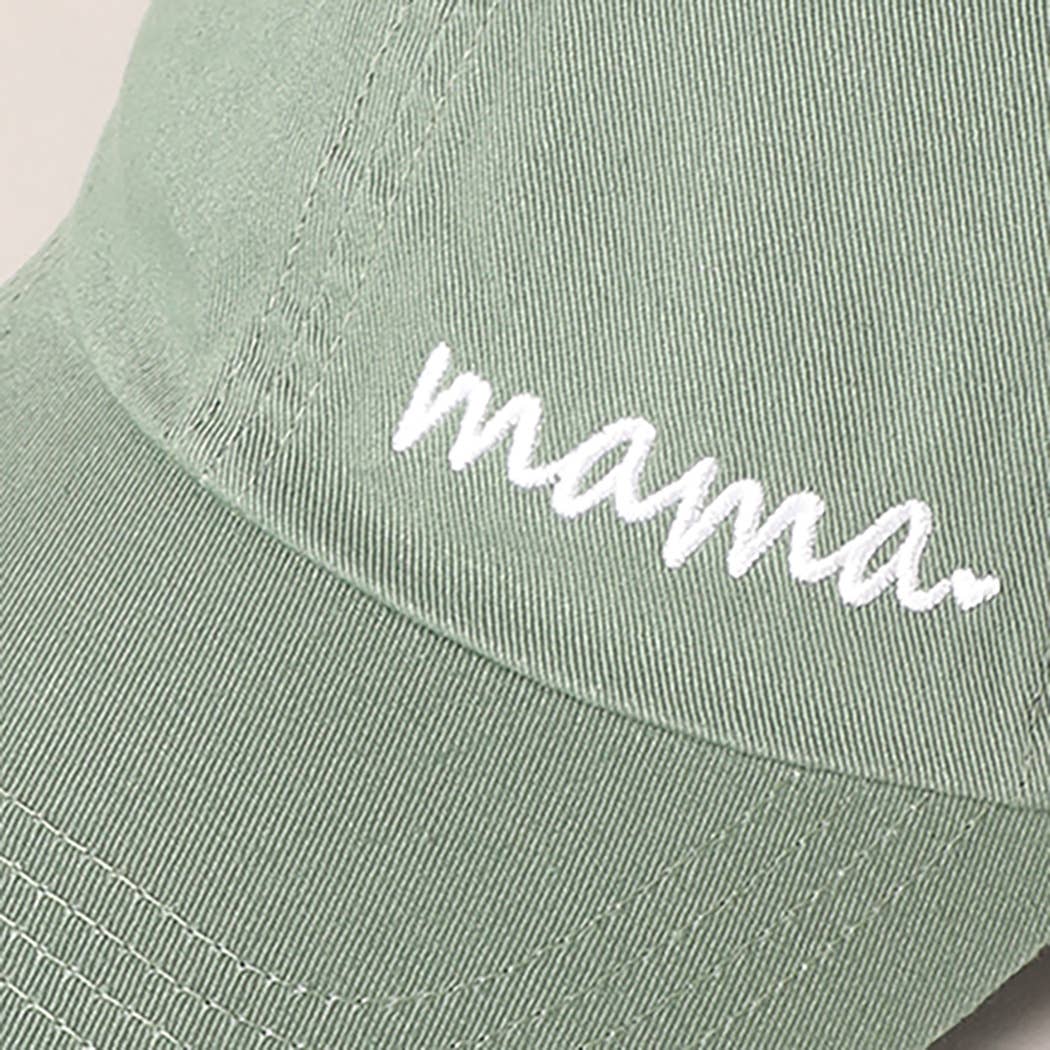 Mama Letters Embroidered Baseball Cap: HOT PINK / ONE SIZE
