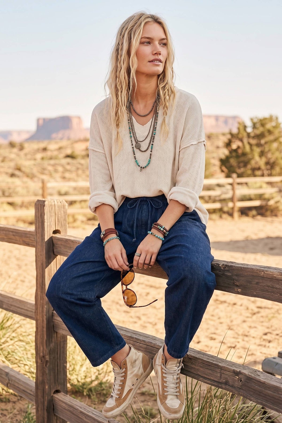 Oversized Washed Barrel Drawstring Pants