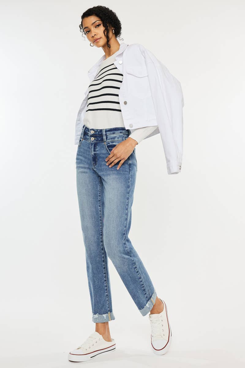 OPEN PACK HIGH RISE SLIM STRAIGHT JENAS-KC20023M: MEDIUM / 15/31
