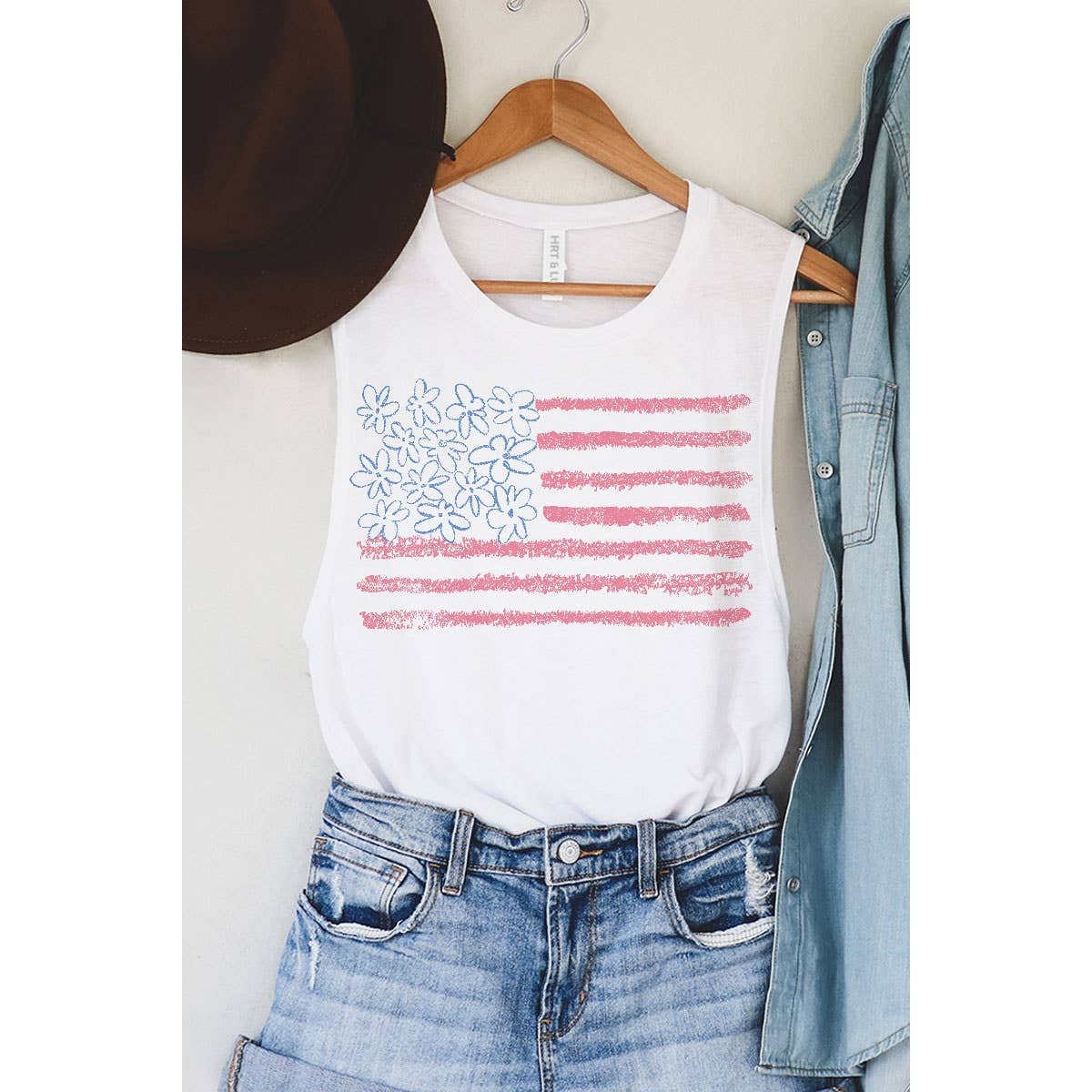 AMERICAN FLAG MINERAL GRAPHIC TANK TOP: Mineral Navy / XL