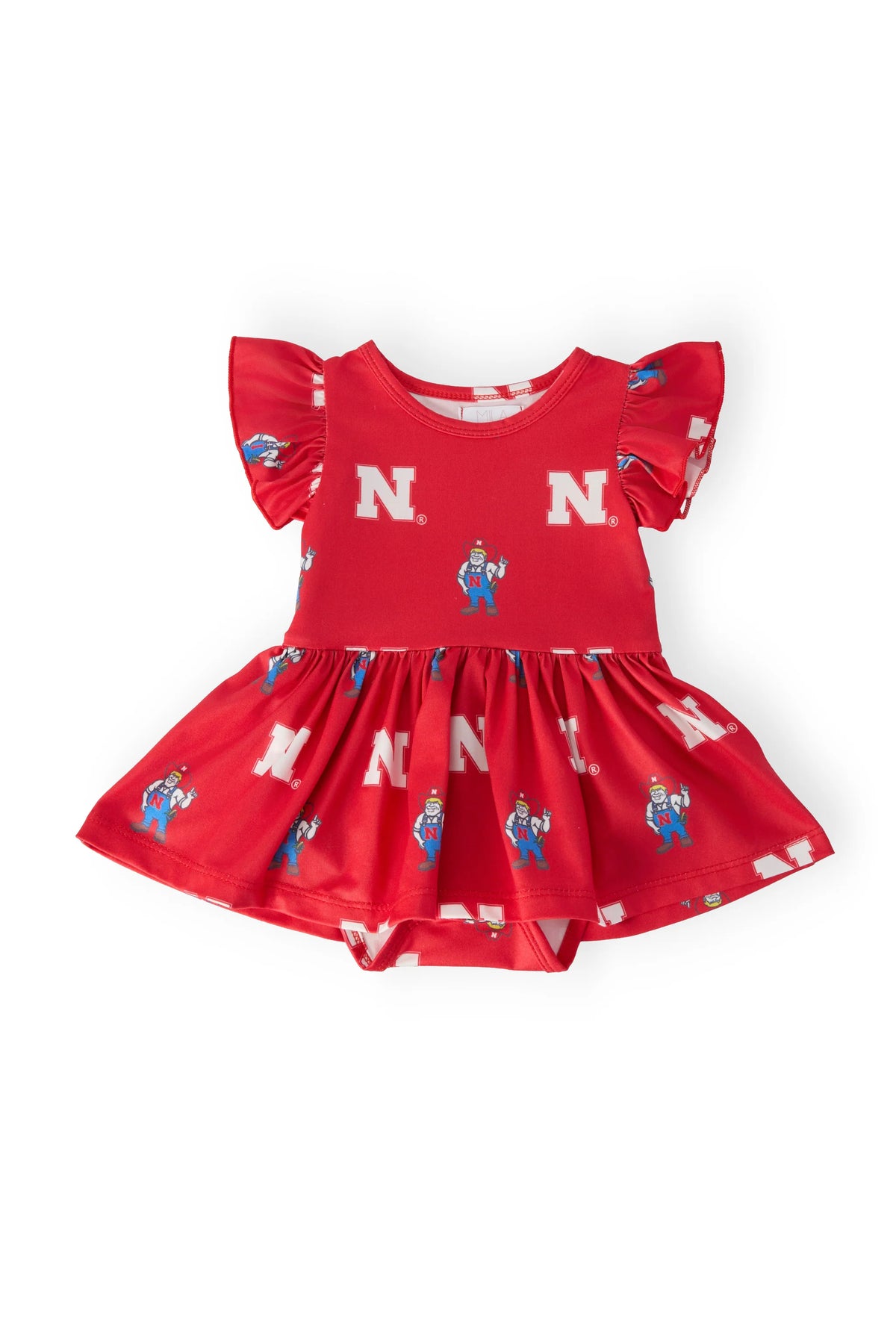 Herbie Husker S/S Flutter Twirl Bodysuit