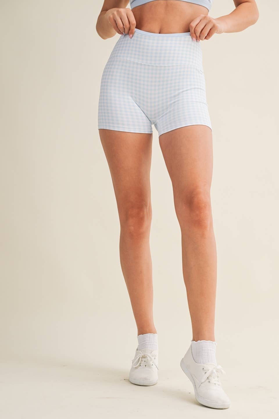 Biker Shorts: Red Gingham