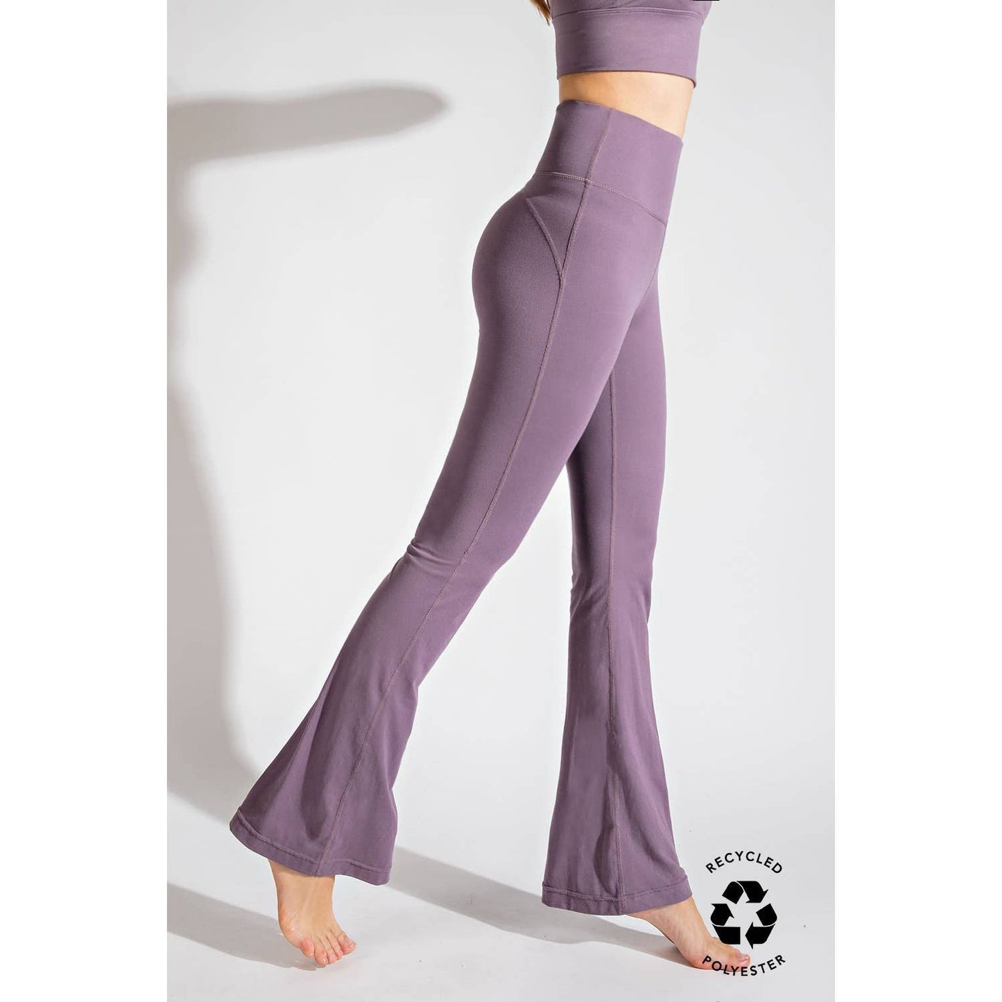 FLARED YOGA PANTS: Kelly Green / S-M-L(2-2-2)