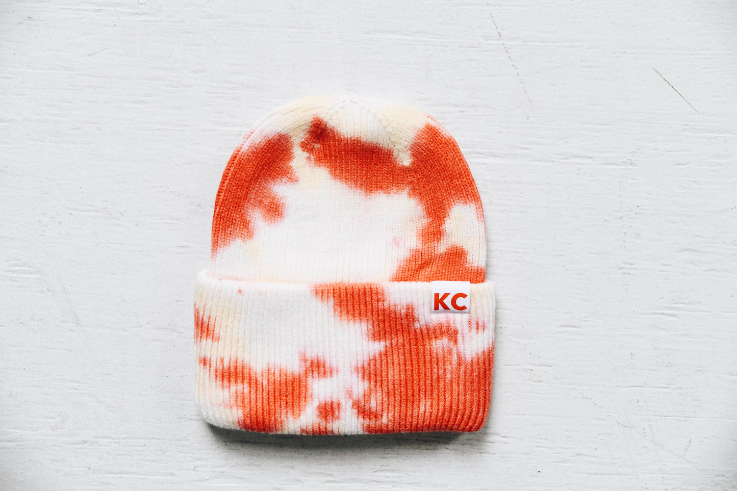 KC Watercolor Beanie - Red & Yellow