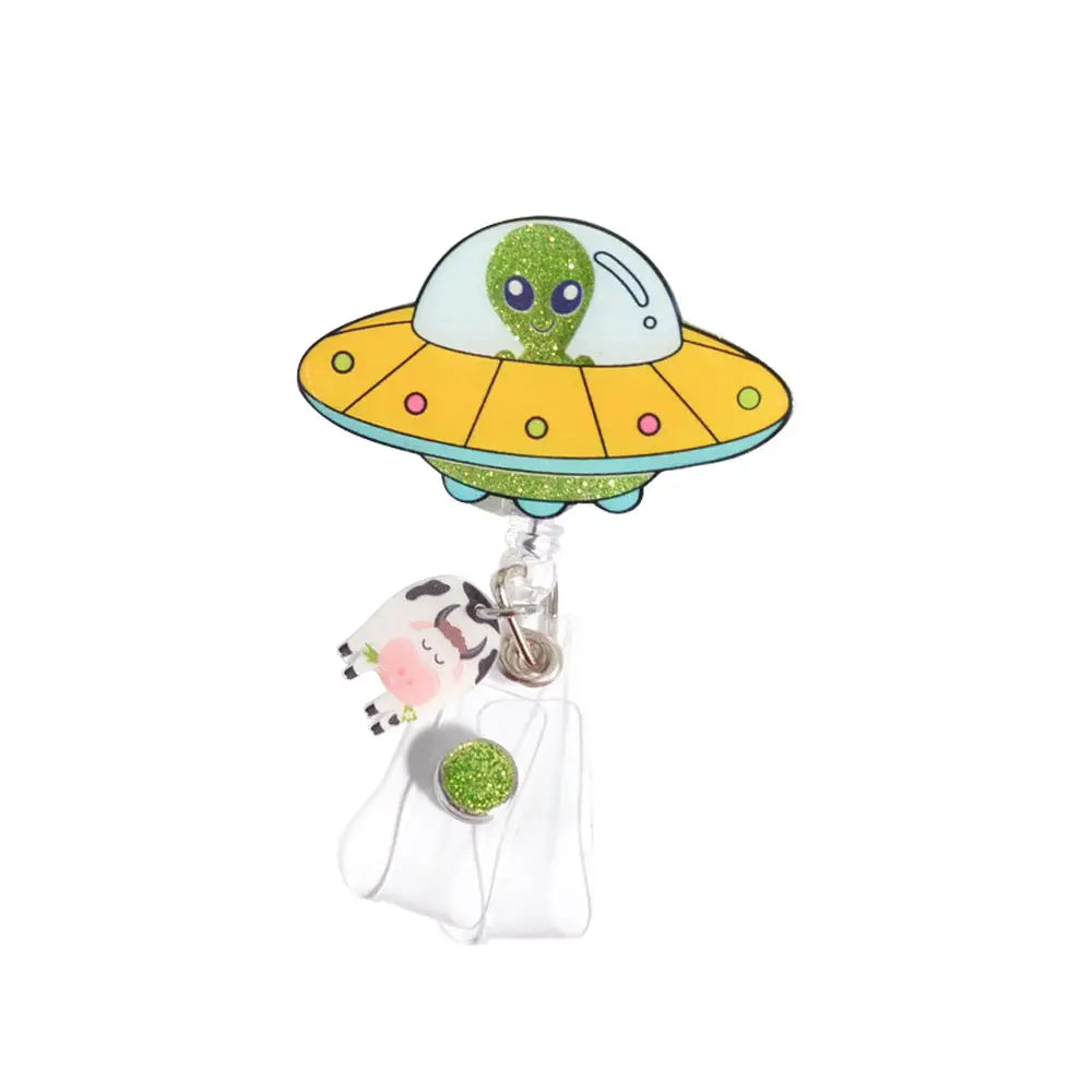 Glitterific Badge Holder- Space