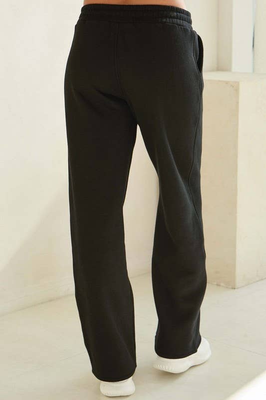 Cozy Fleece Sweatpants: Black