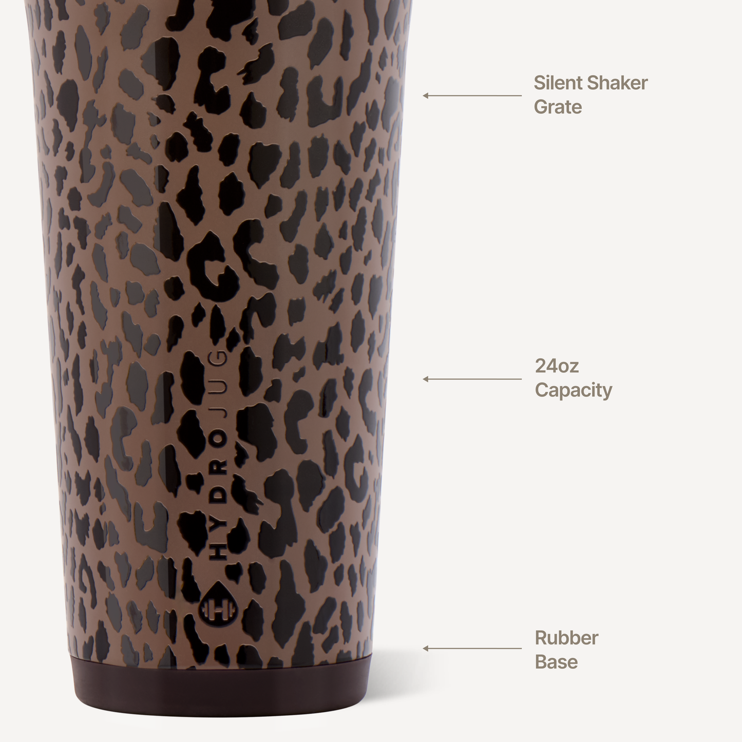 Brown Leopard HydroJug 24 oz Insulated Shaker
