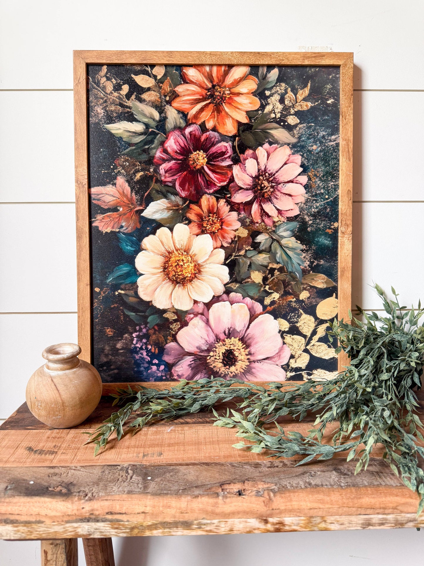 Floral Wood Sign - 16x20