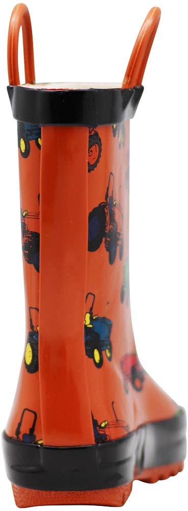 Norty Waterproof Rain Boots 41469 LittleKid Brown Tractor: 2 Little Kid