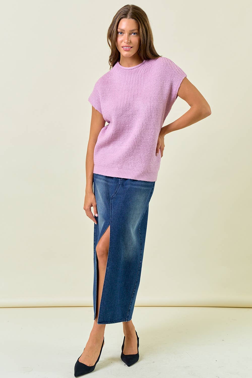 Mock Neck Sweater Top