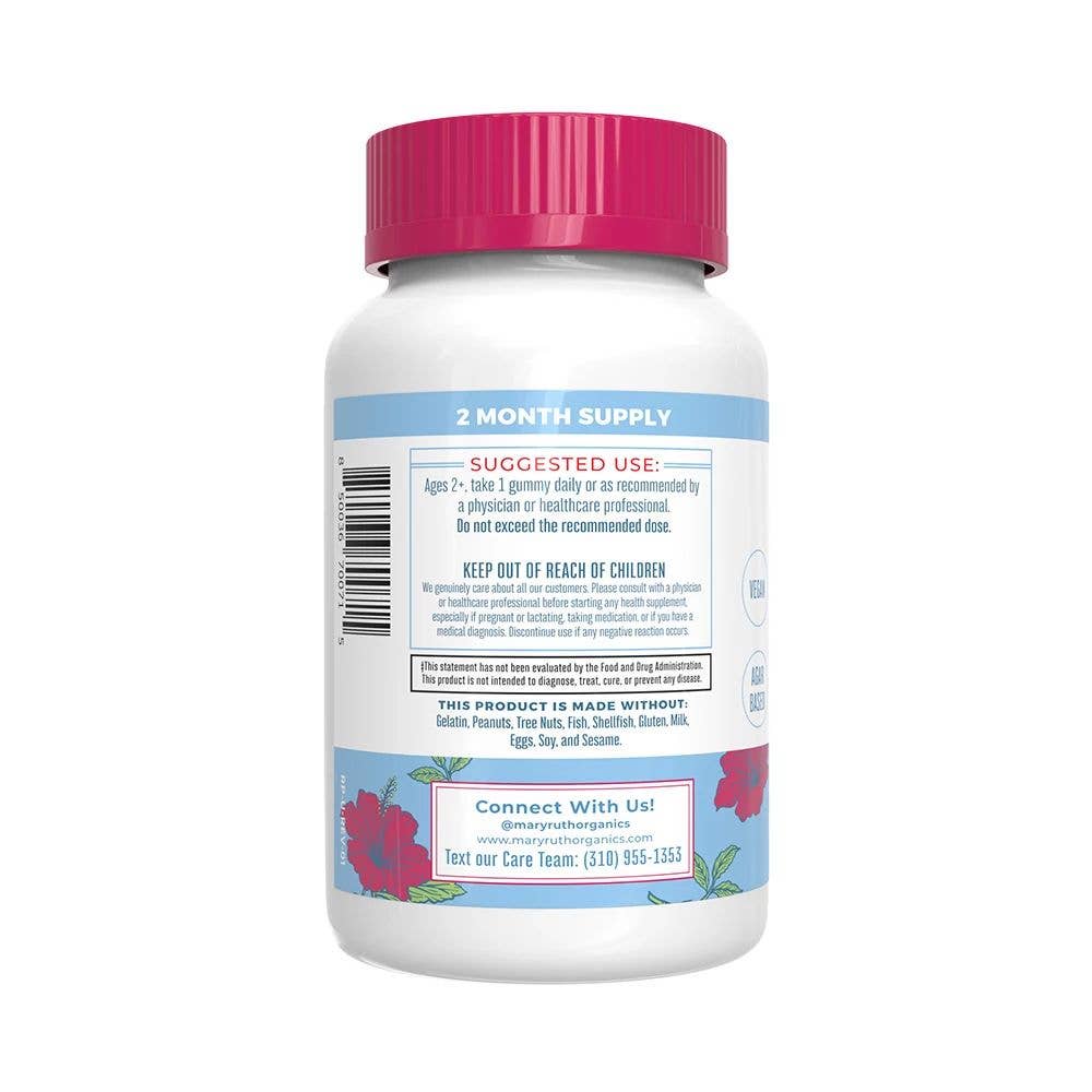 Kids Magnesium Gummies, Calming Hibiscus, Vegan Supplement