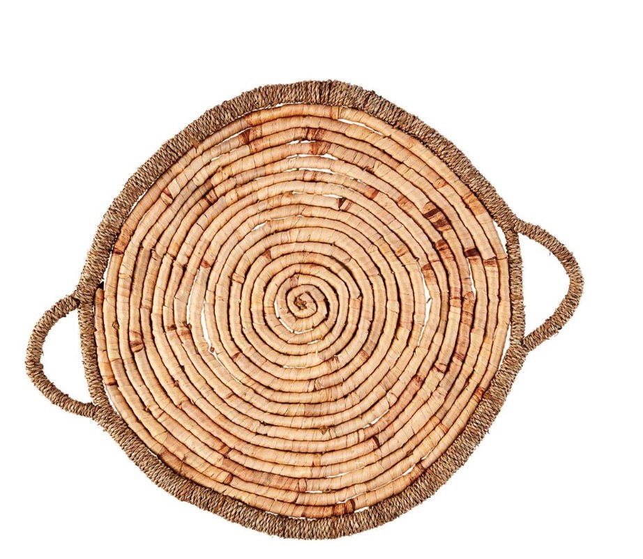 ROUND WOVEN TRAY