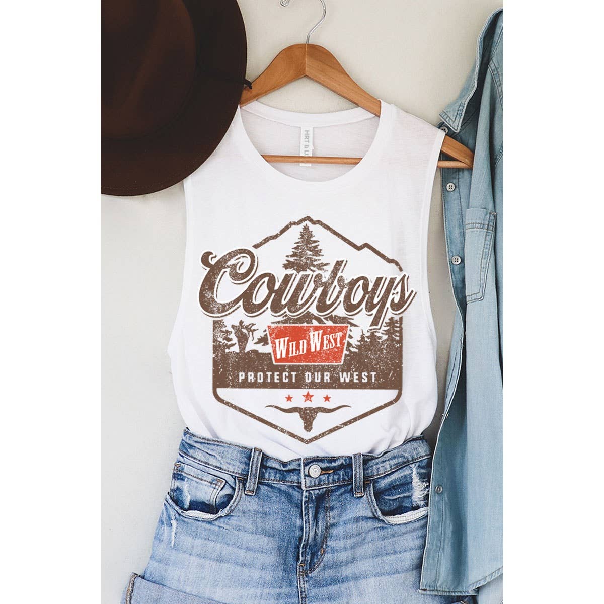 COWBOYS WILD WEST GRAPHIC TANK
