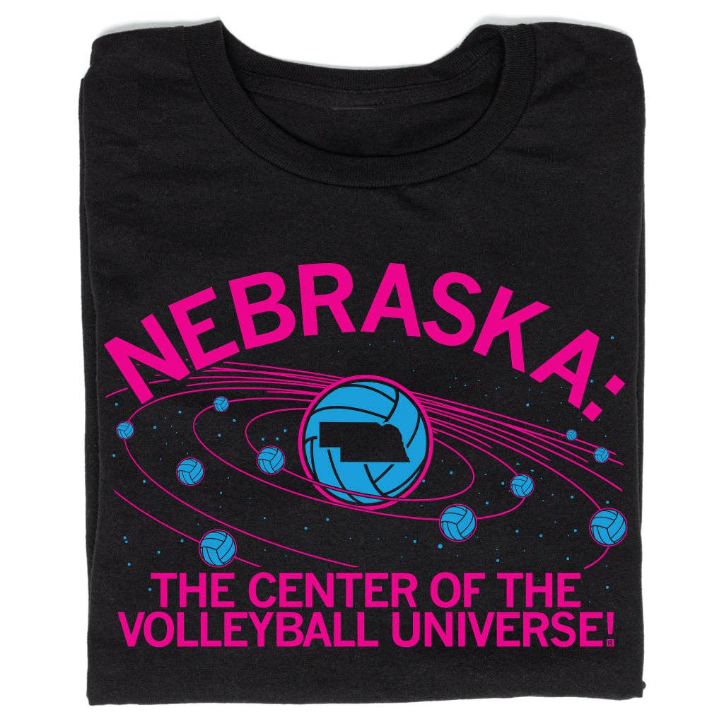 Nebraska: Volleyball Universe Black: Black / Standard Medium