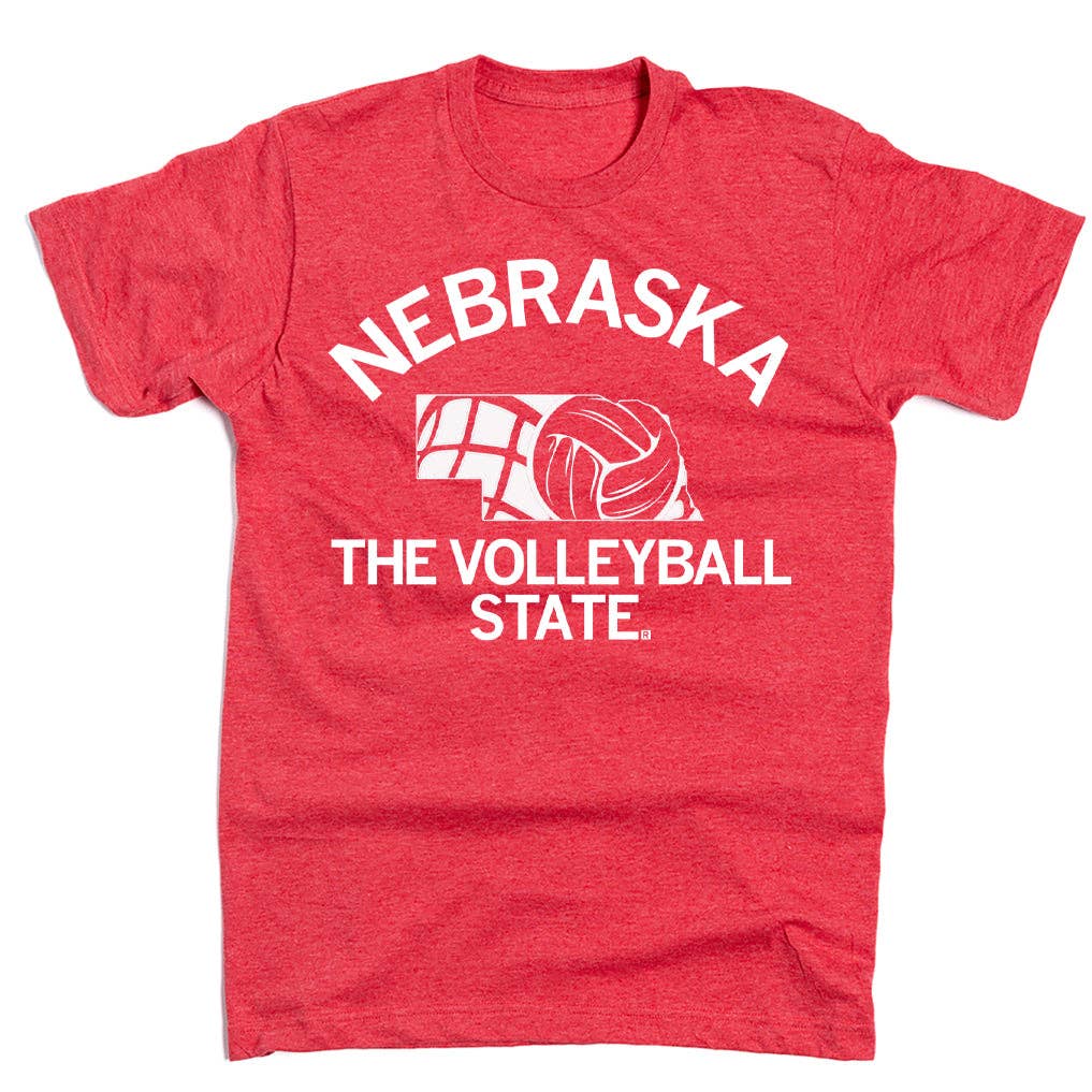 Nebraska: The Volleyball State: Standard XXXL - Heather Red
