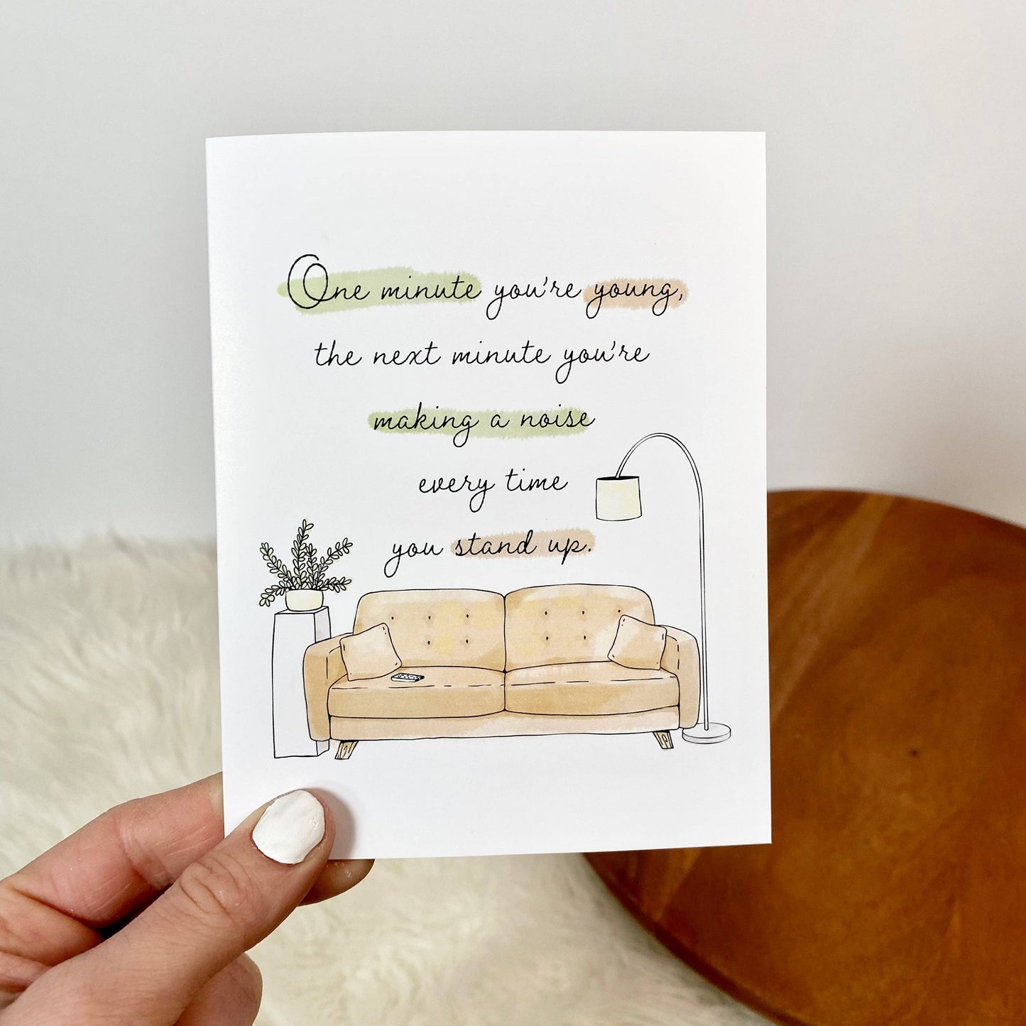 Making A Noise Every Time You Stand Up Funny Birthday Cards