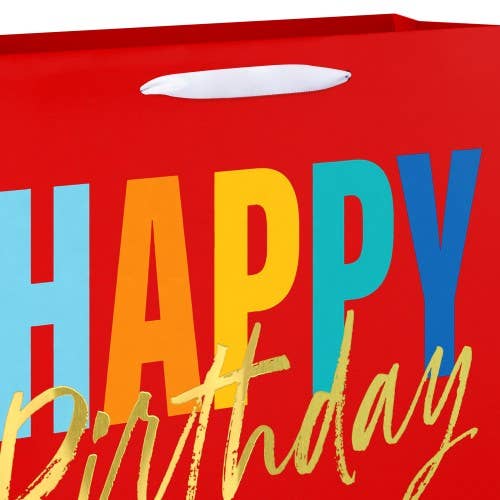 Red Horizontal Birthday Gift Bag