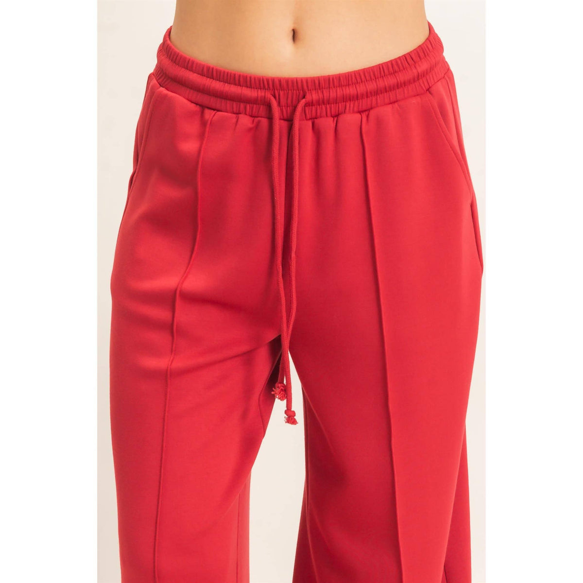Pintuck Wide Leg Pants