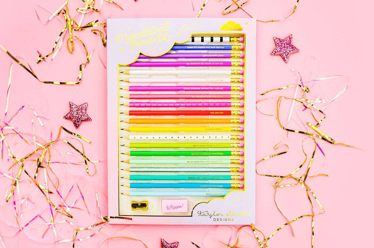 Pencil Set - Motivational - 22 Pcs