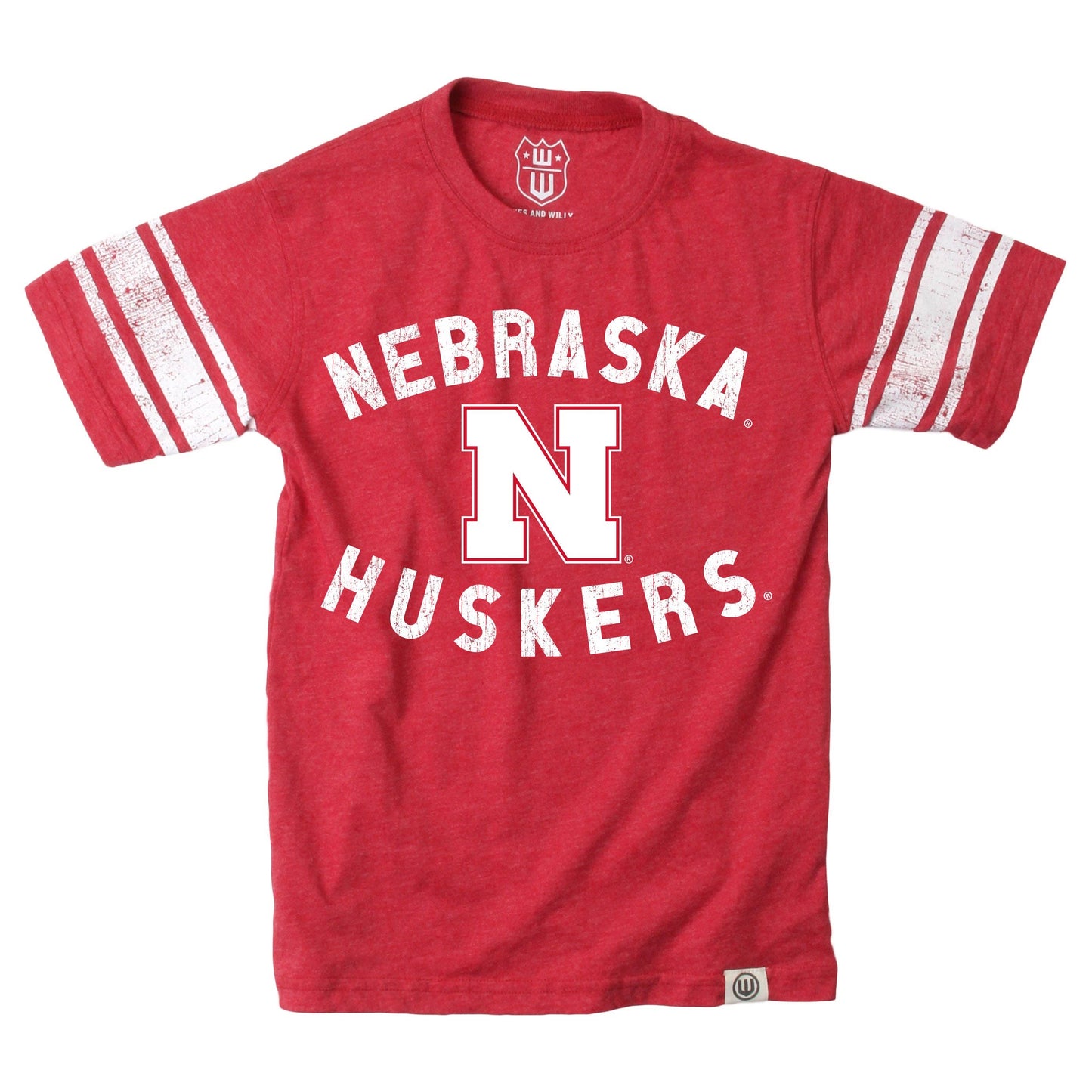 Nebraska Huskers Youth Sleeve Stripe SS Tee