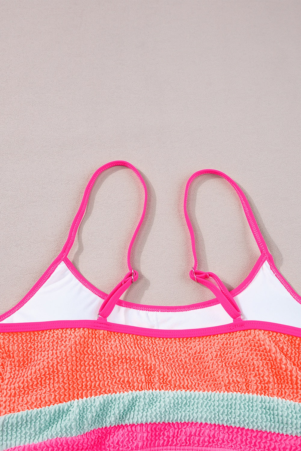 Orange Color Block Bikini