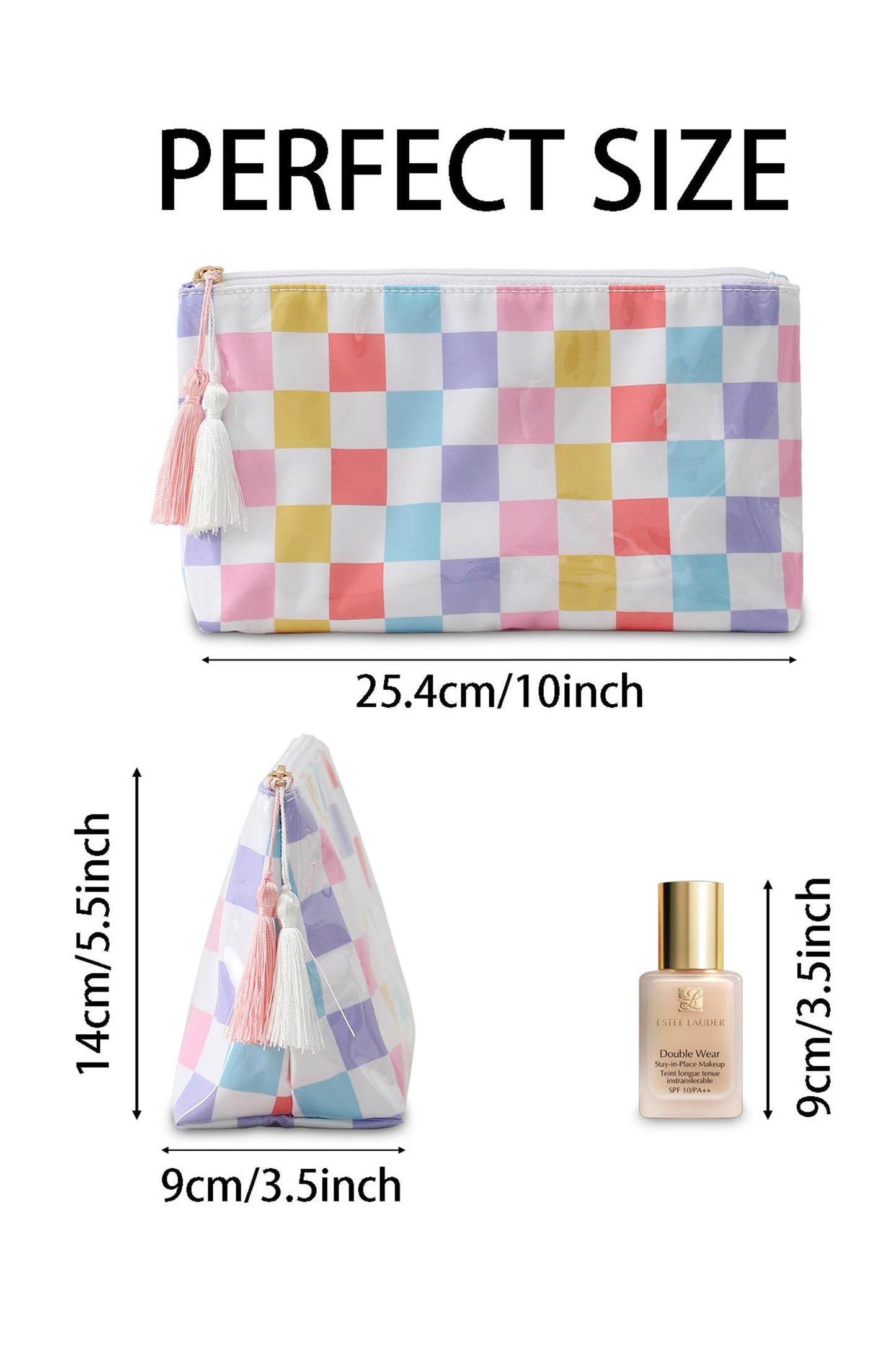 Checkered Makeup Bag