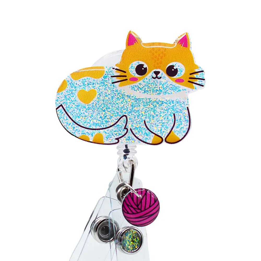 Glitterific Badge Holder- Cat