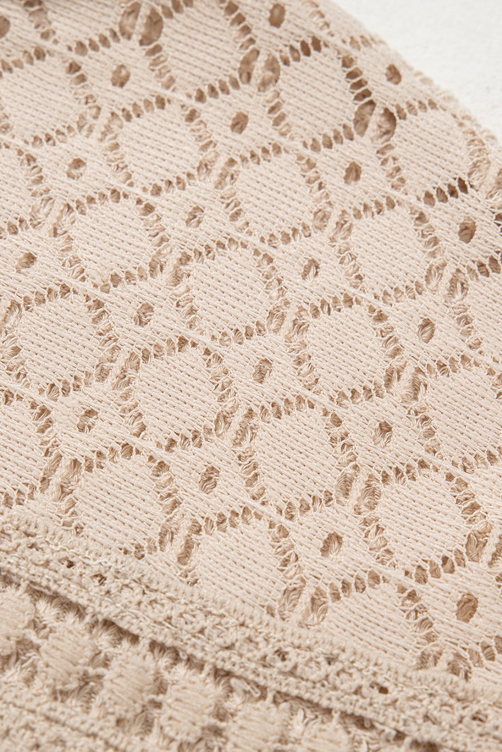 Oatmeal Lace SS Top