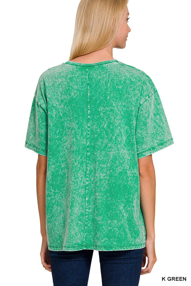 Washed Short Sleeve Top