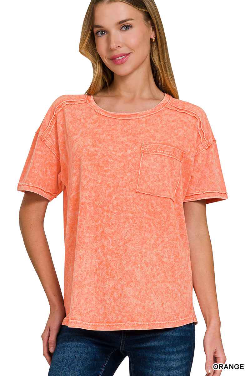 Halo snow washed tee