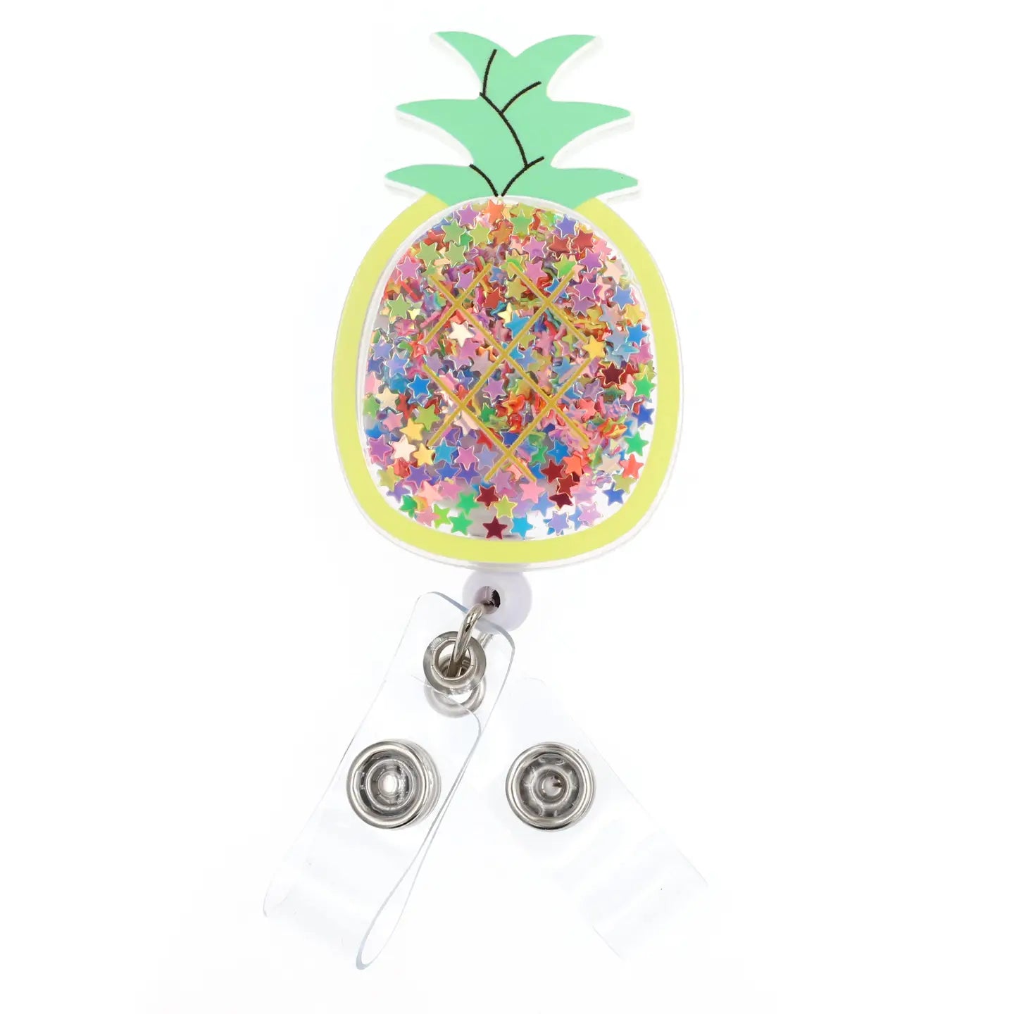 Shaker Badge Reel- Pineapple