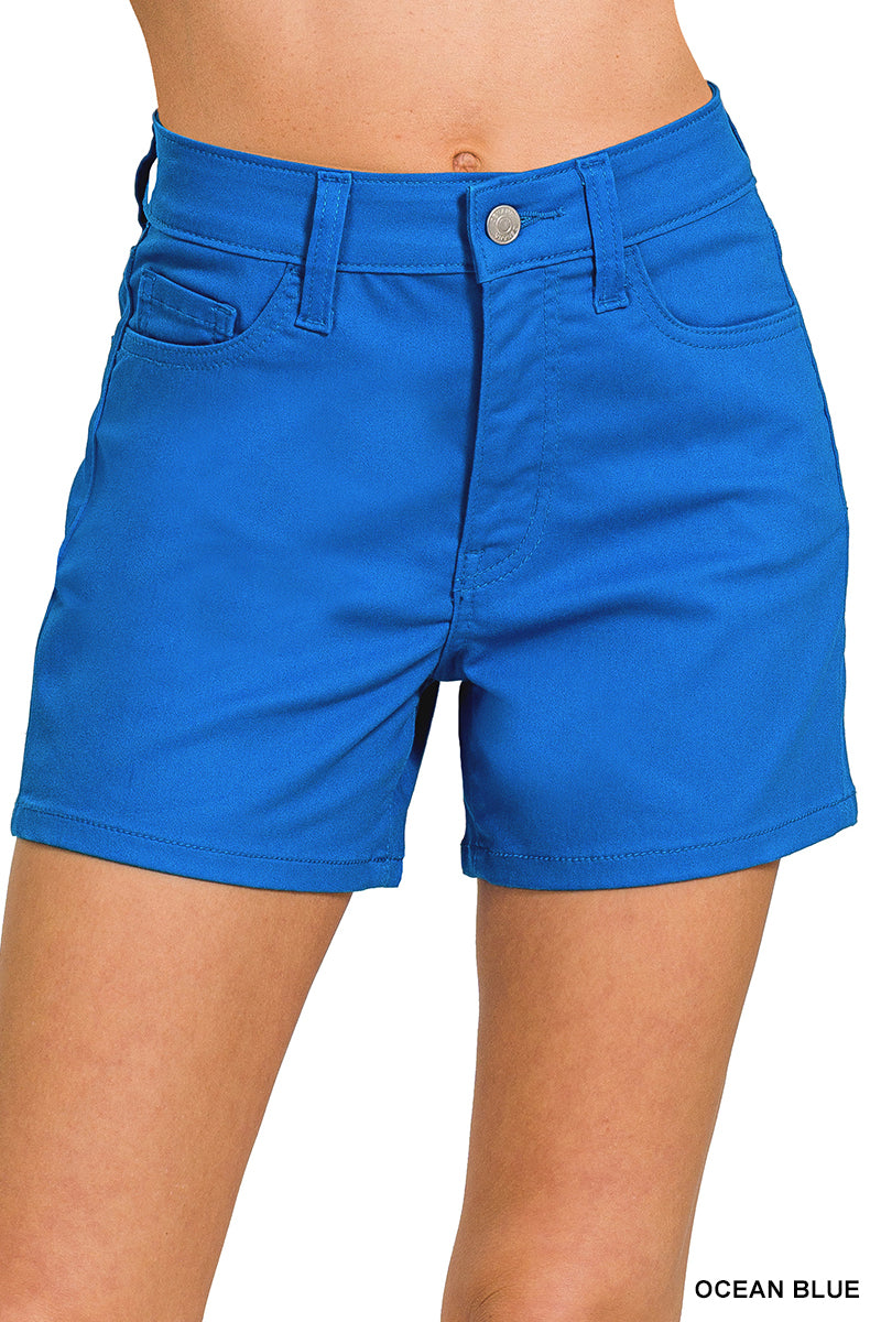 High rise jean shorts