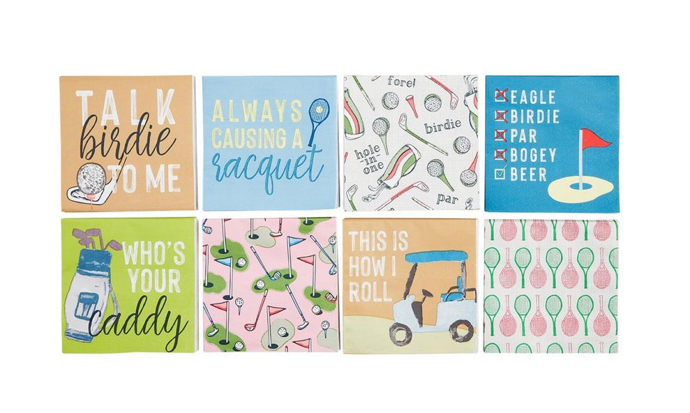 TENNIS & GOLF NAPKIN SETS