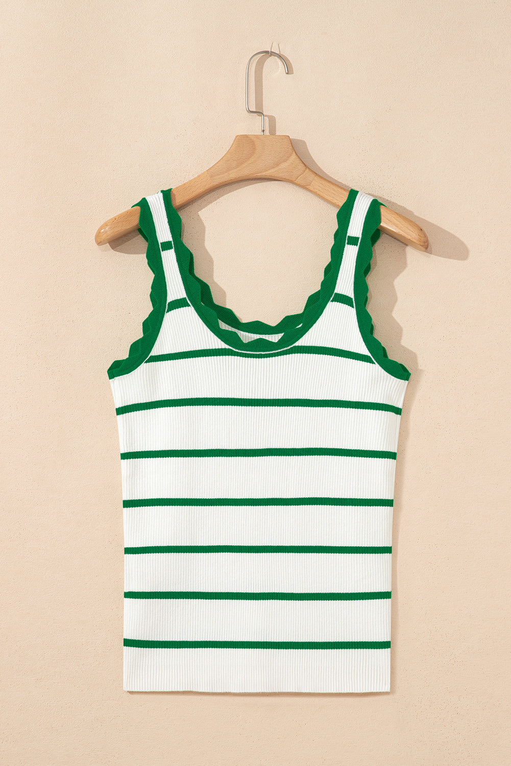 Green Striped Sweater Vest