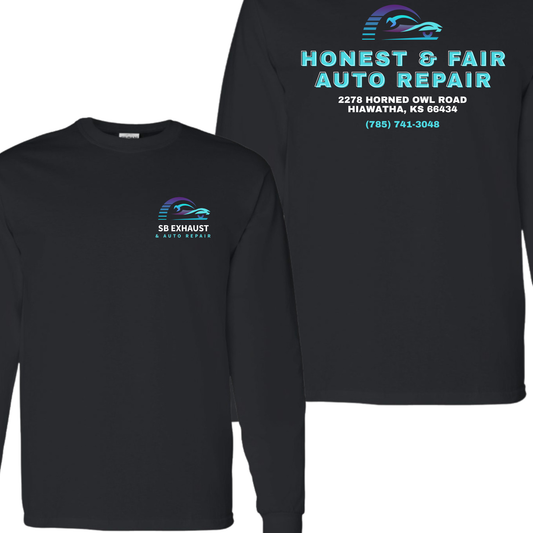 SB Exhaust Auto Repair Long Sleeve Tees