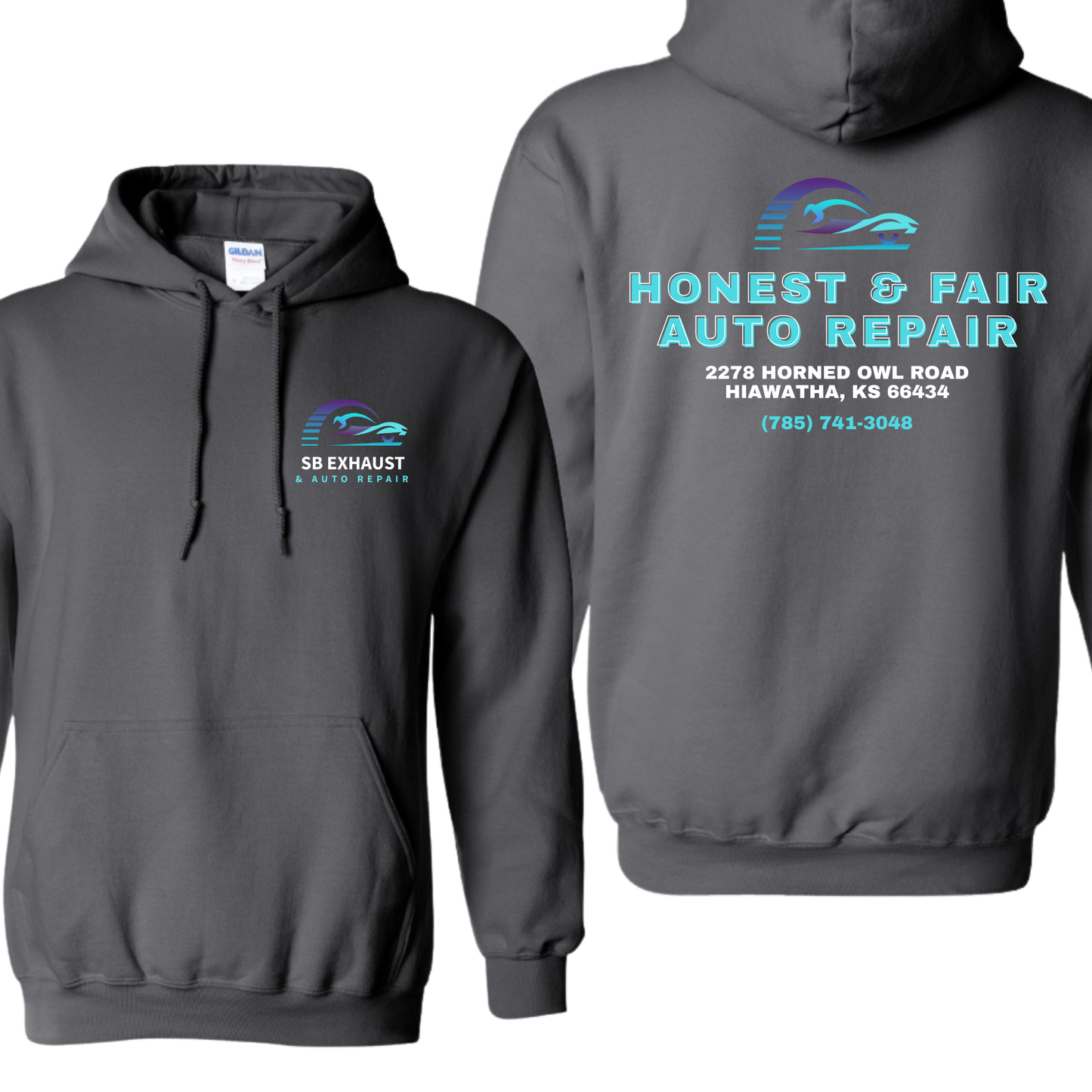 SB Exhaust Auto Repair Hoodies