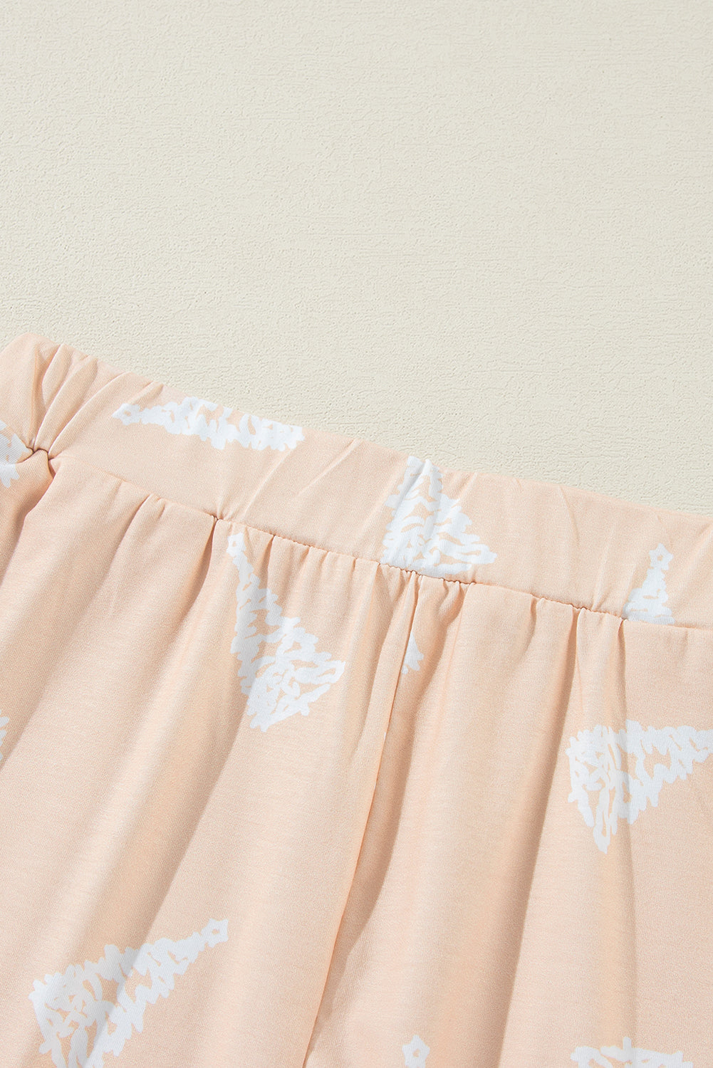 Apricot Christmas Tree Pajama Set