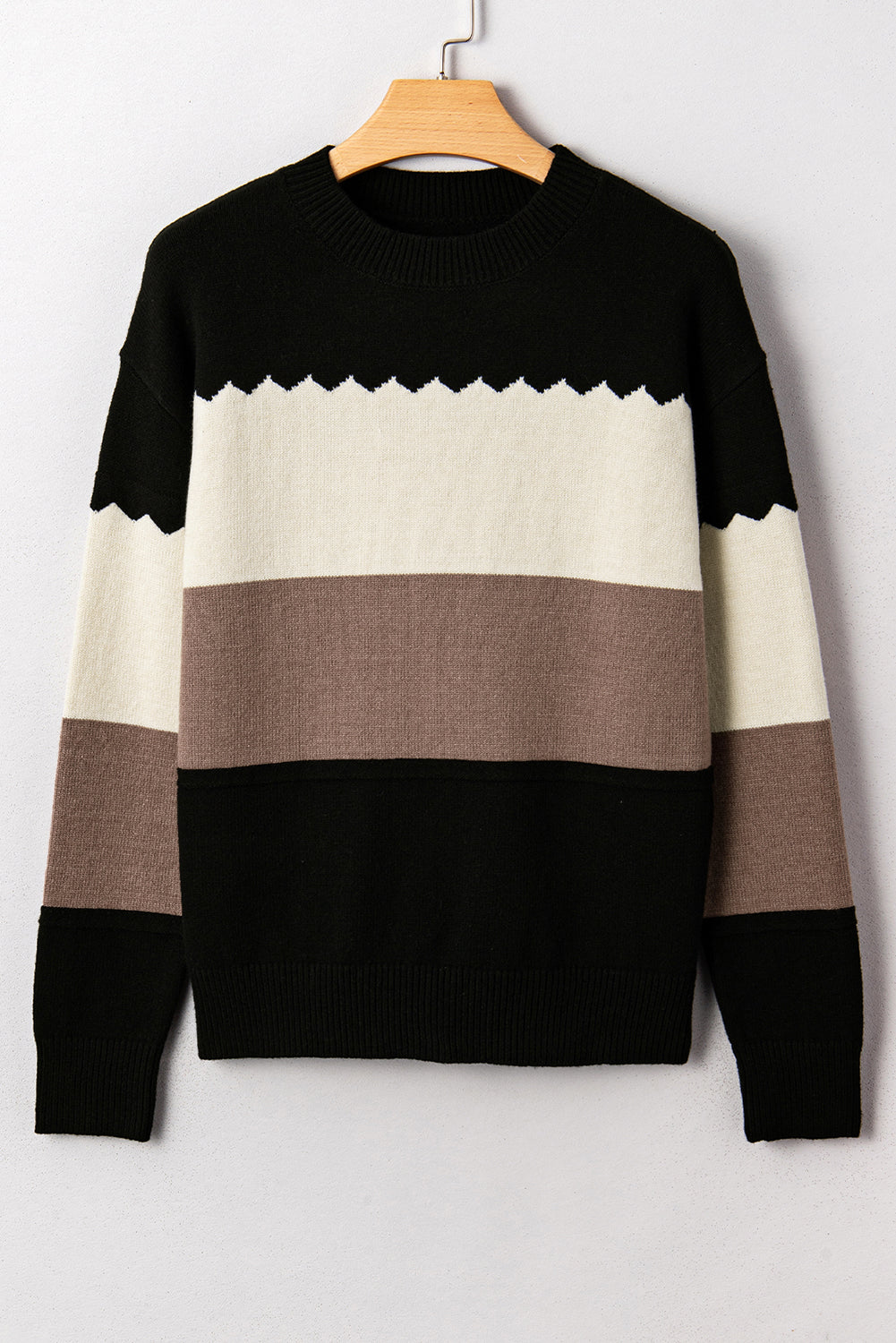 Colorblock Drop Shoulder Sweater