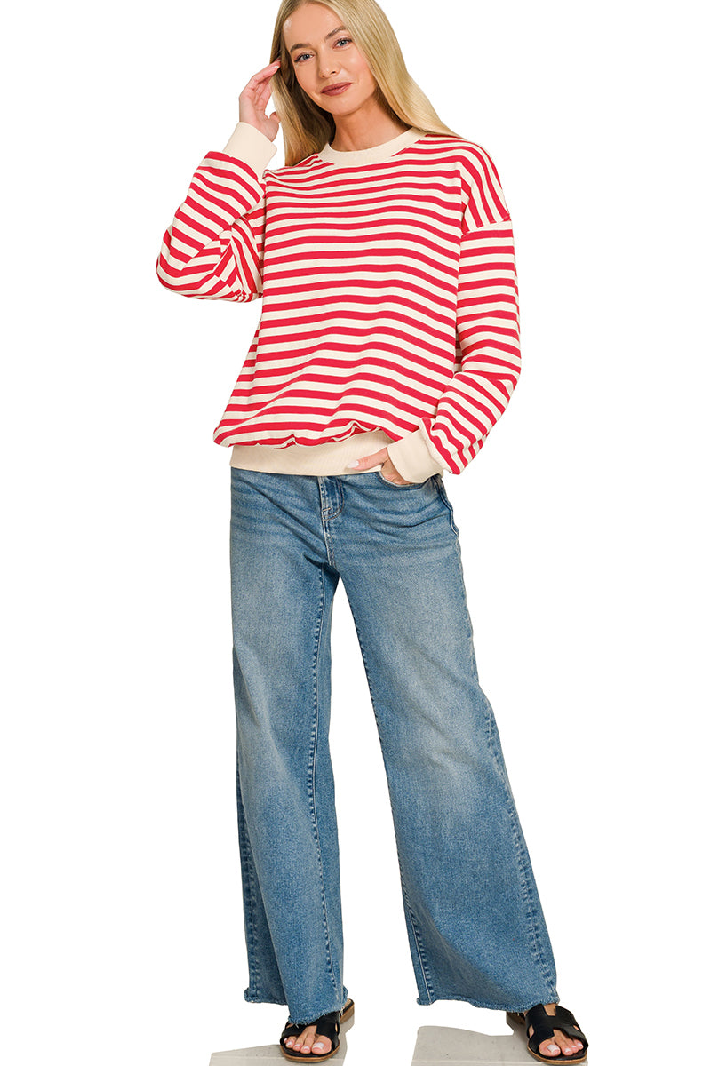 Premium Striped Oversize Sweater