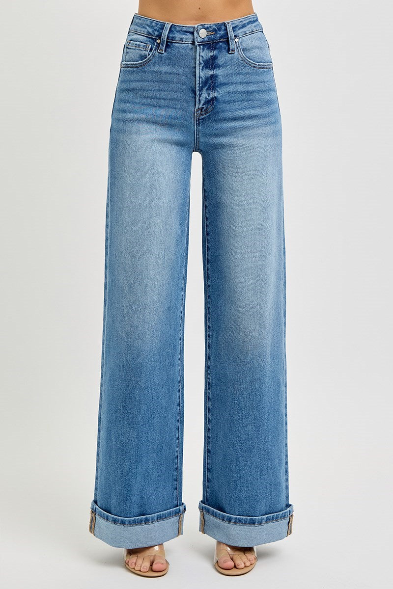 Risen TC-HR wide cuffed jeans