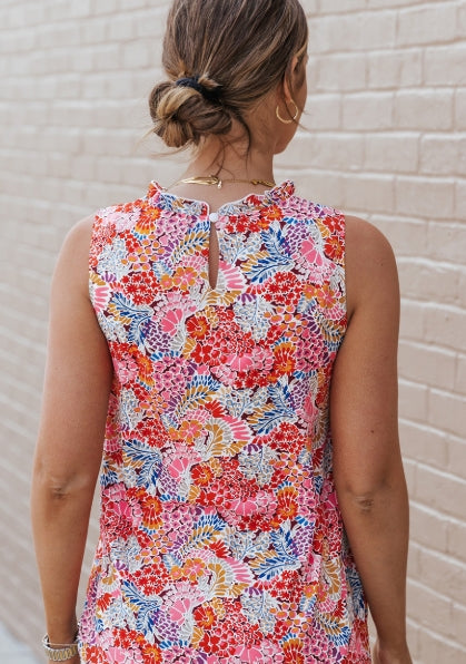 Multicolor Floral Print Relaxed Tank Top