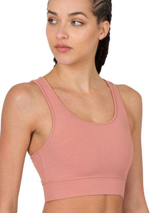 Rose racerback padded bra