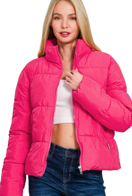 Pink Puffer Jacket